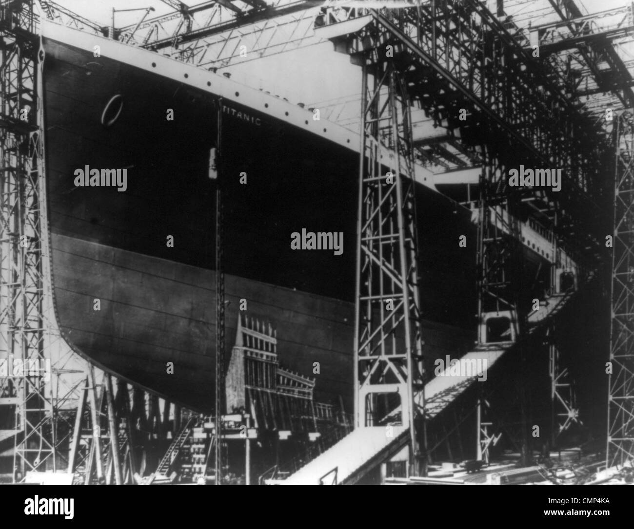 Le Titanic en cale sèche Banque D'Images