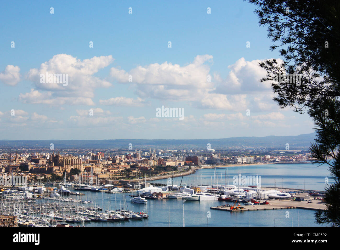 Vue sur la ville de Palma de Mallorca, Espagne Banque D'Images