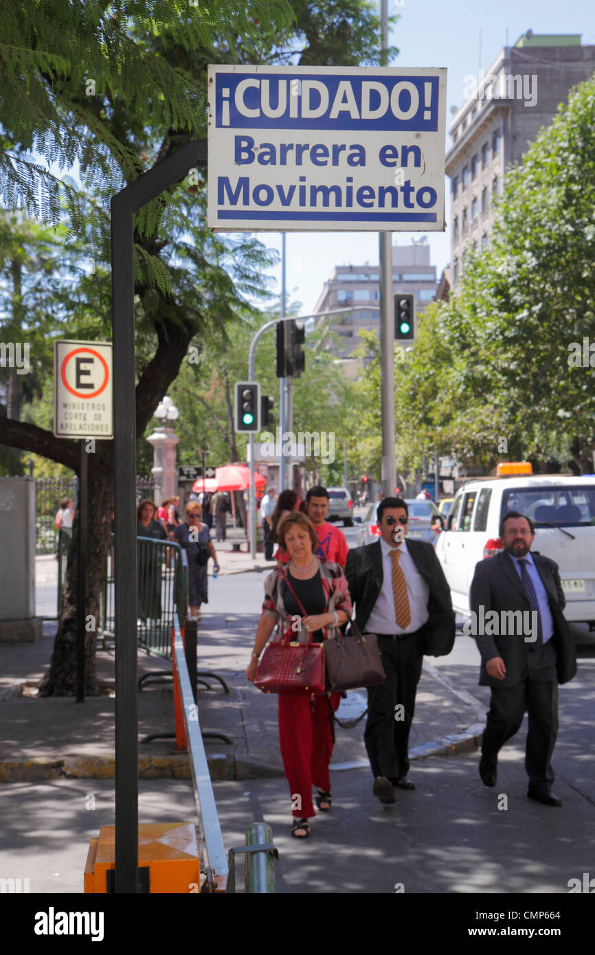 Santiago Chili,Calle Compania de Jesus,scène de rue,hispanique hispanique Latin Latins Latino Latinos,hispanique parlant espagnol,adultes homme homme masculin,femme WO Banque D'Images