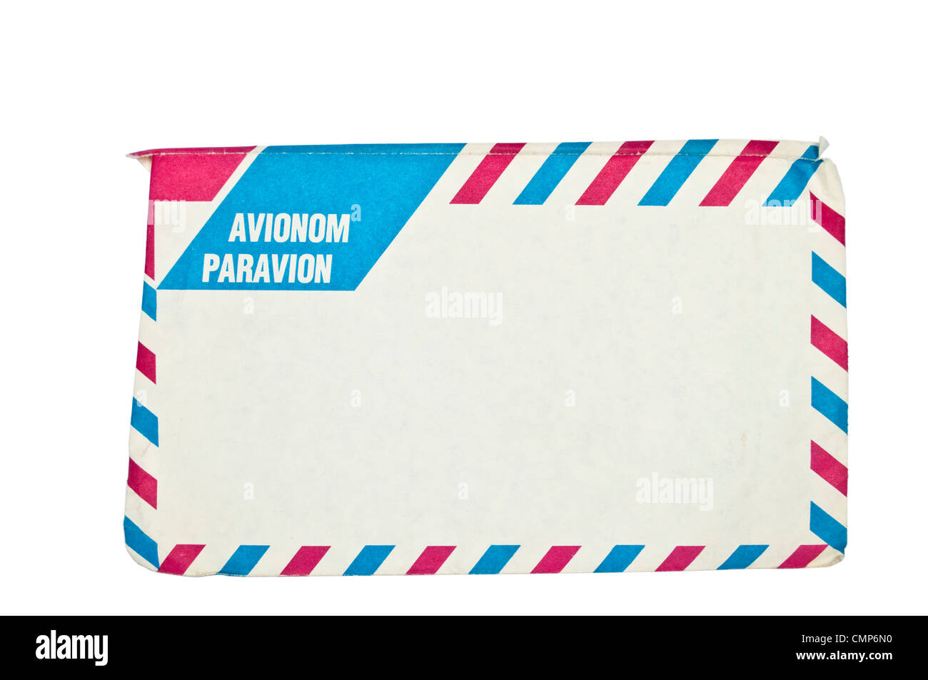 Enveloppe poste Air isolé sur fond blanc Banque D'Images