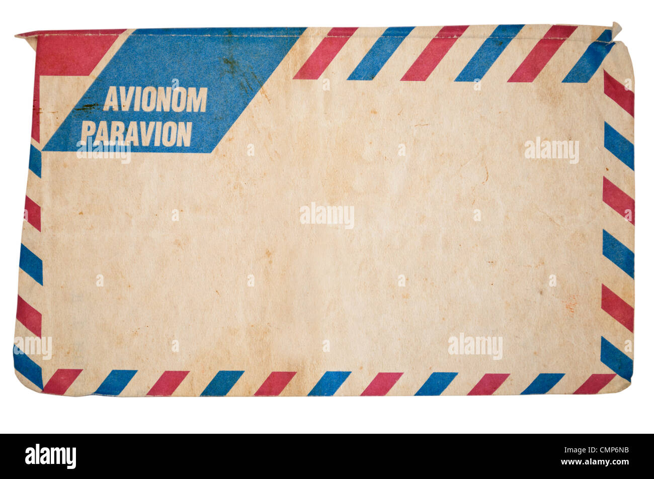Courrier de l'air enveloppe vintage isolé sur fond blanc Banque D'Images