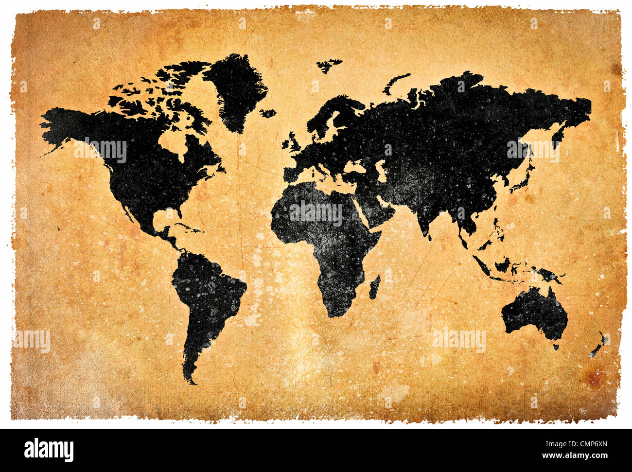 Grunge world map Banque D'Images