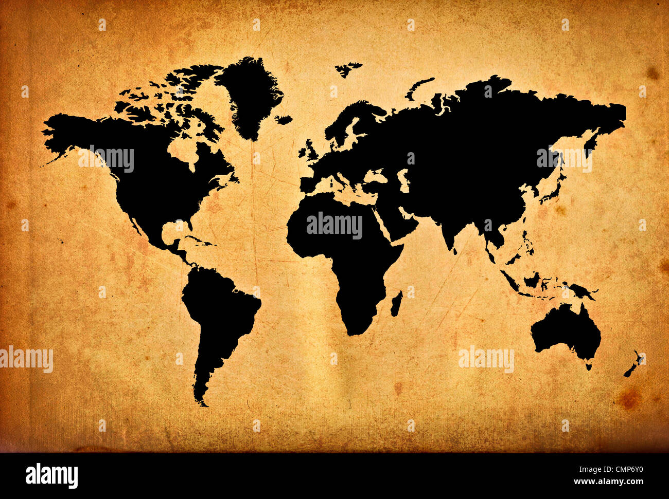 Grunge world map Banque D'Images