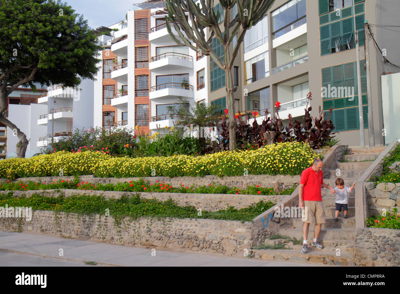 Lima Pérou,Barranco District,Malecon Souza,Parque Rospigliosi,immeuble,condominium résidentiel appartements immeubles, moderne a Banque D'Images