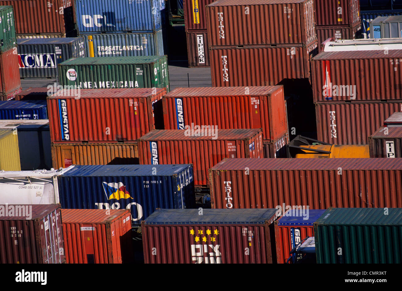 Les contenants d'expédition Banque D'Images