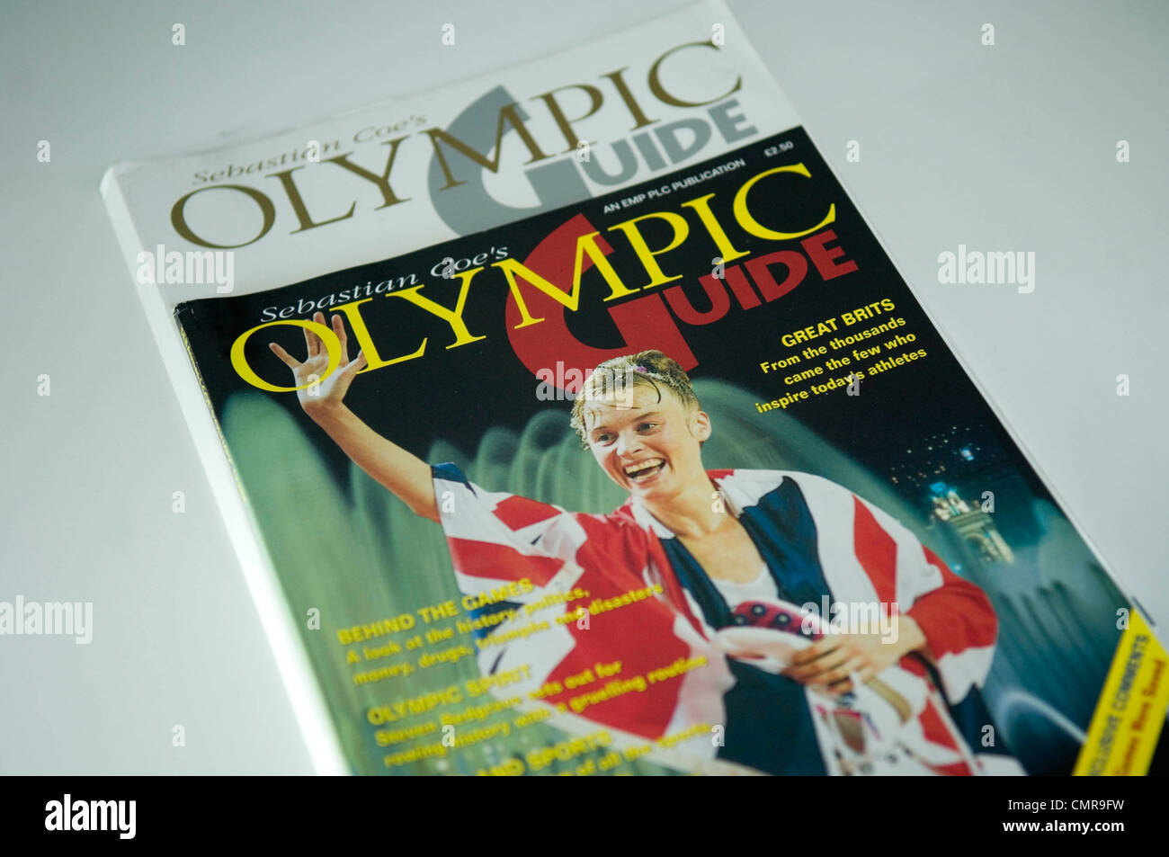 Magazine nommée 'Sebastian Coe's Guide" de l'olympique des Jeux Olympiques de 1992 qui ont eu lieu à Barcelone. Banque D'Images