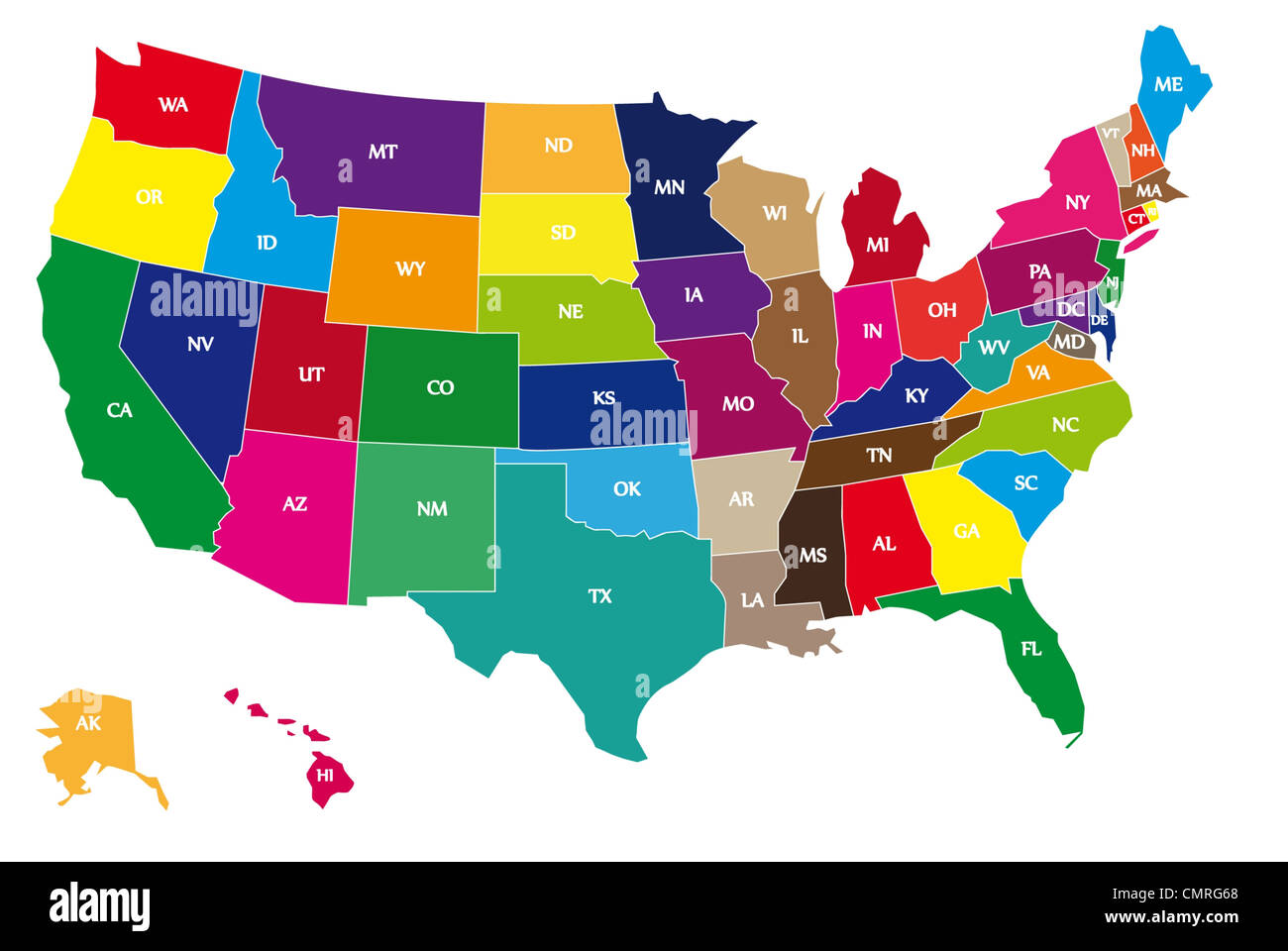 Map of usa Banque de photographies et d’images à haute résolution Alamy