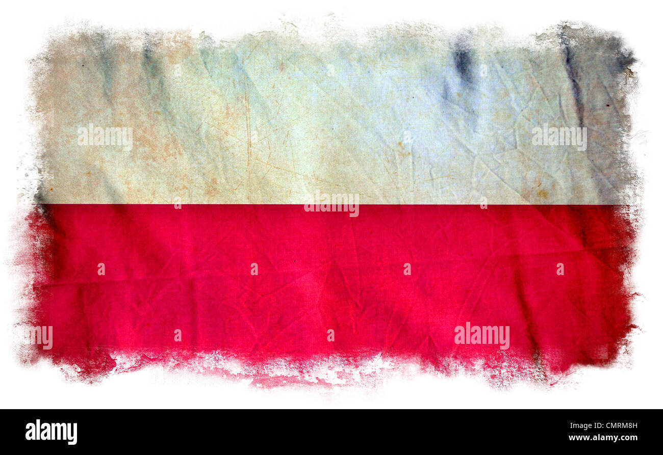 Pologne grunge flag Banque D'Images