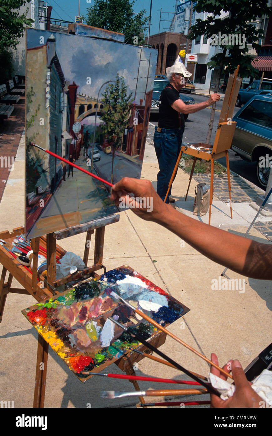 La classe d'ART SUR MANAYUNK Street Philadelphia Pennsylvania Banque D'Images