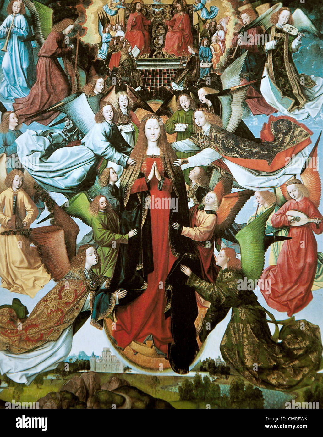 Marie, Reine des Cieux, maître de la légende de Sainte Lucie Banque D'Images