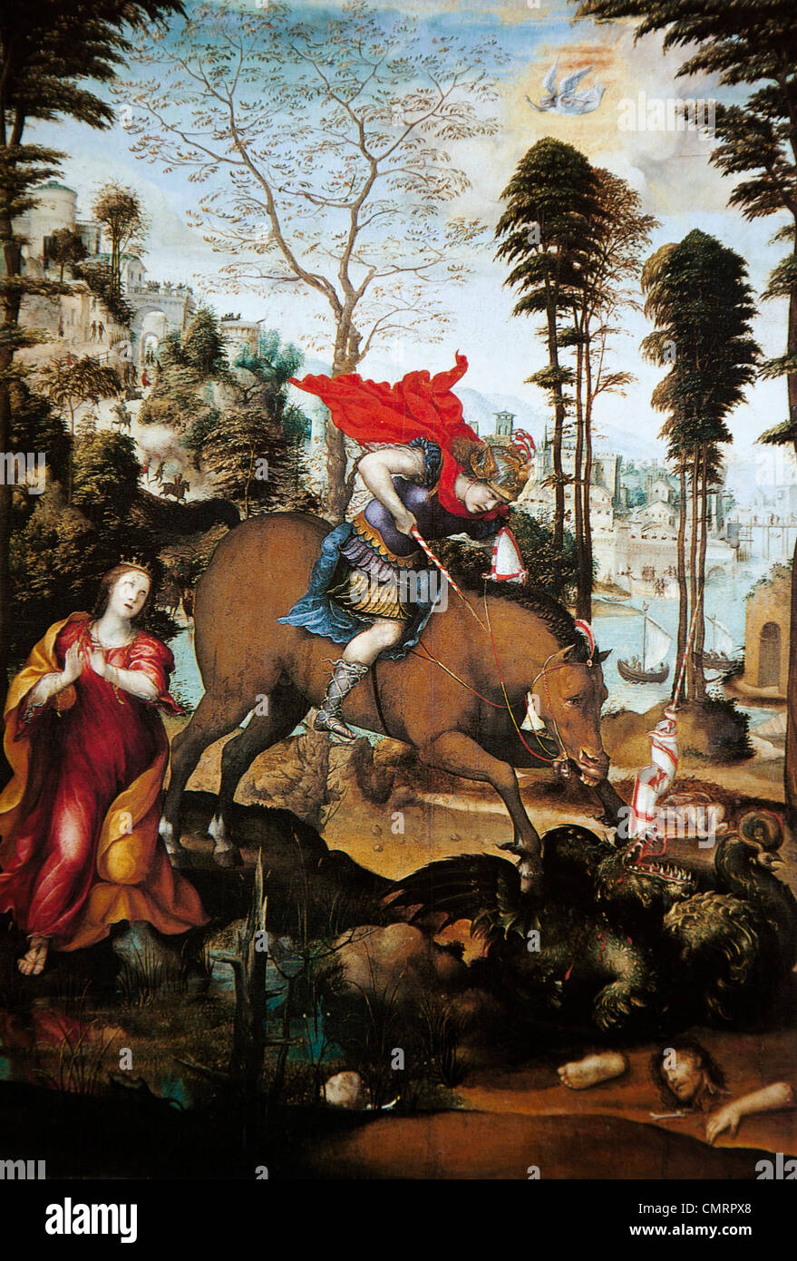 St George et le dragon, Le Sodoma (Giovanni Antonio Bazzi), National Gallery of Art, Washington, DC, USA Banque D'Images