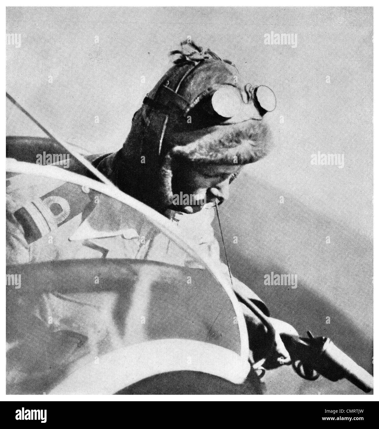 1918 pilote aviateur britannique passe donnant le signal de fumée aviator avion RAF Royal Air Force Corps Banque D'Images