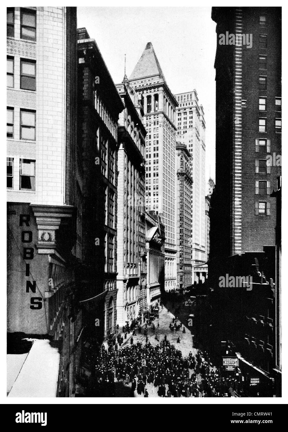 Du marché informel en 1918 Broad Street New York Banque D'Images