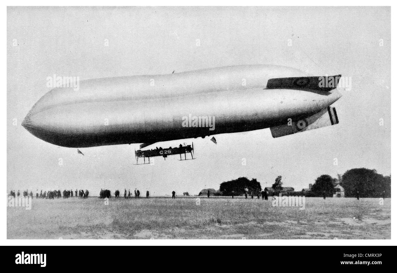 1919 dirigeable côtier partie d'atterrissage monté Canon Corps Royal Air Force Banque D'Images