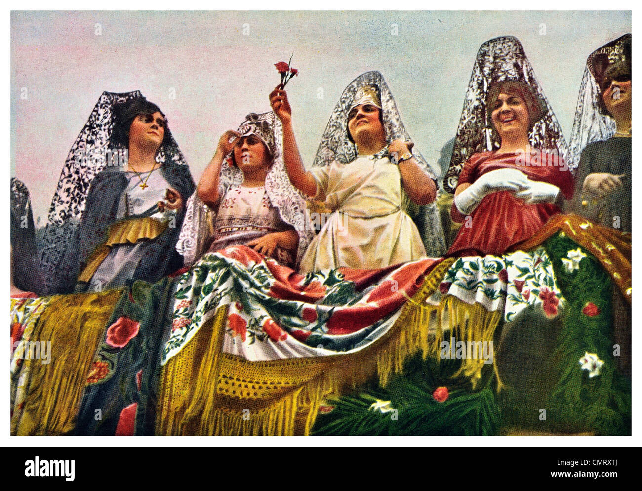 Mexico 1923 spectateurs nationaux de sport costume traditionnel Banque D'Images