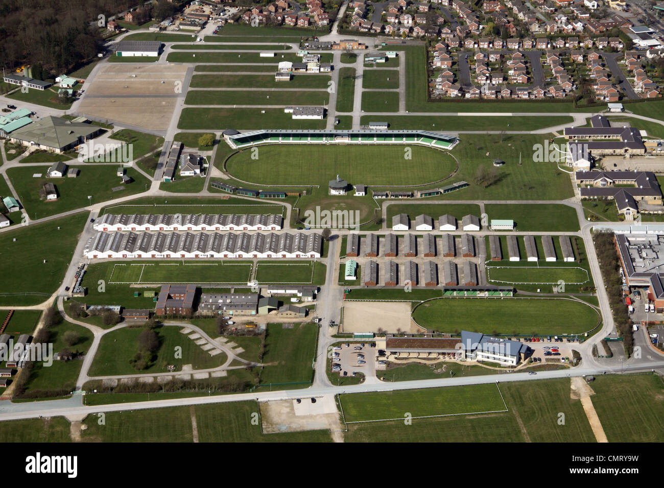 Vue aérienne de l'Yorkshire Show Ground, Harrogate Banque D'Images