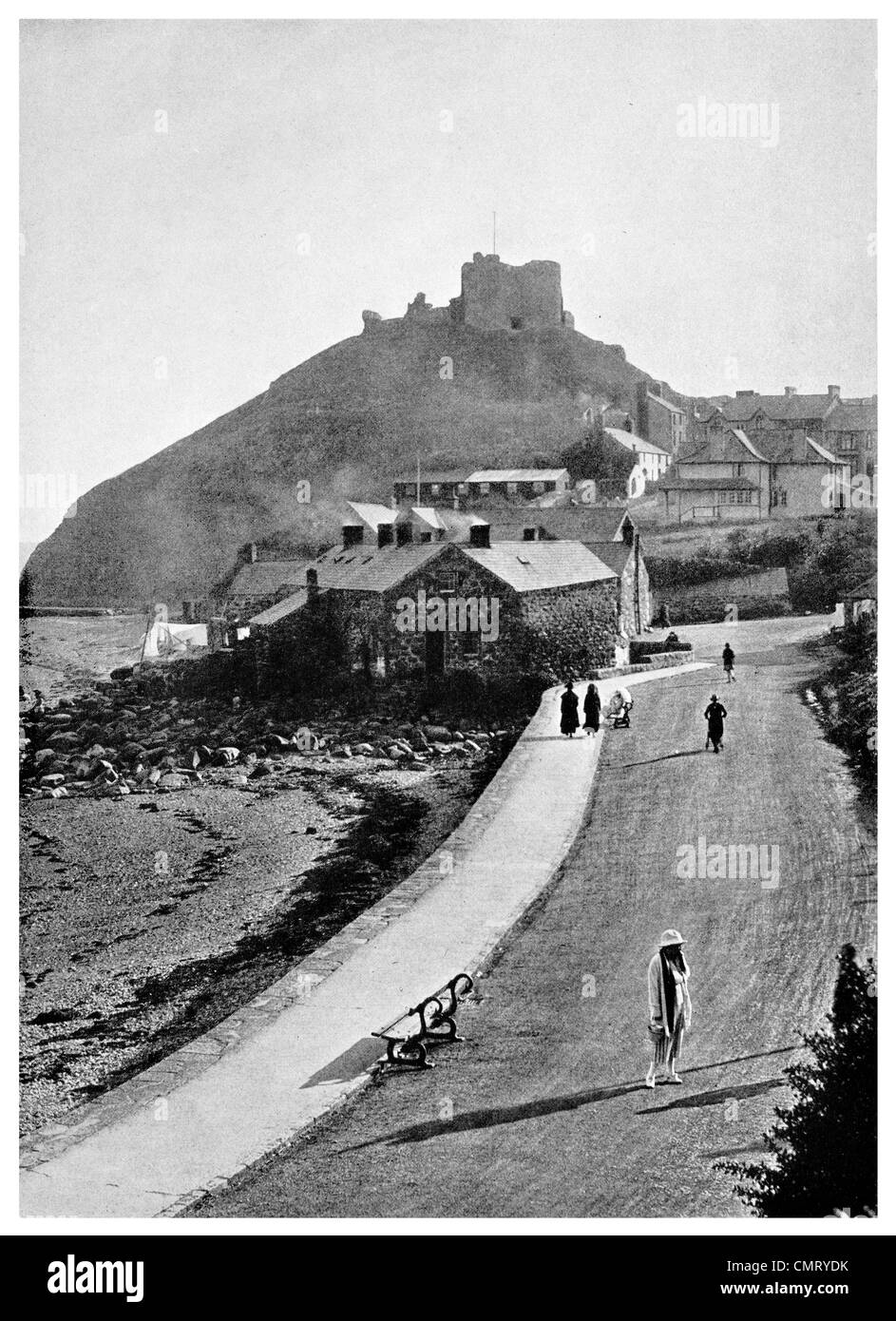 Château de Criccieth 1923 Pays de Galles du nord de la péninsule de lleyn Banque D'Images