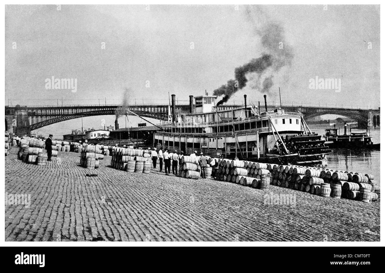 1923 mall expédition de pommes du Missouri St Louis Waterfront Banque D'Images