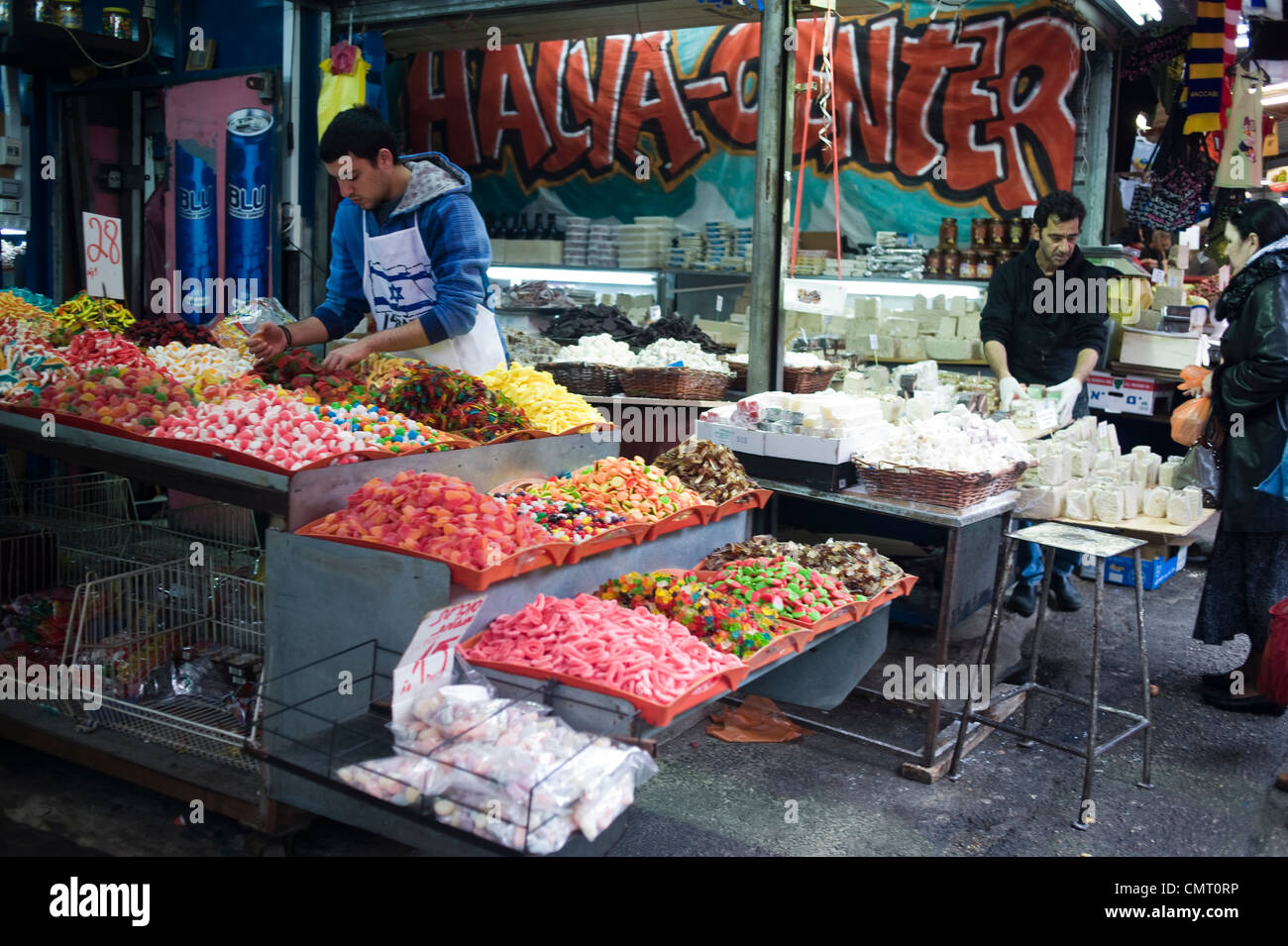 Marché de Carmel. Tel Aviv, Israël. Banque D'Images