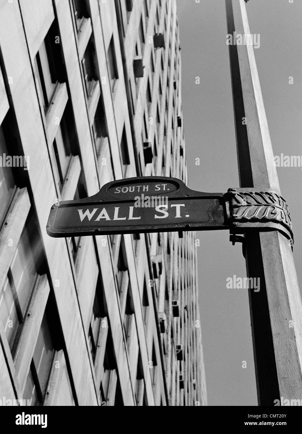 Années 1950 Années 1960 WALL STREET SIGN Banque D'Images