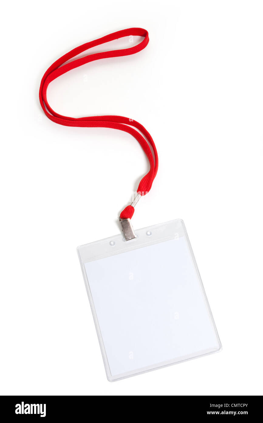 Nom Tag avec fond blanc Banque D'Images