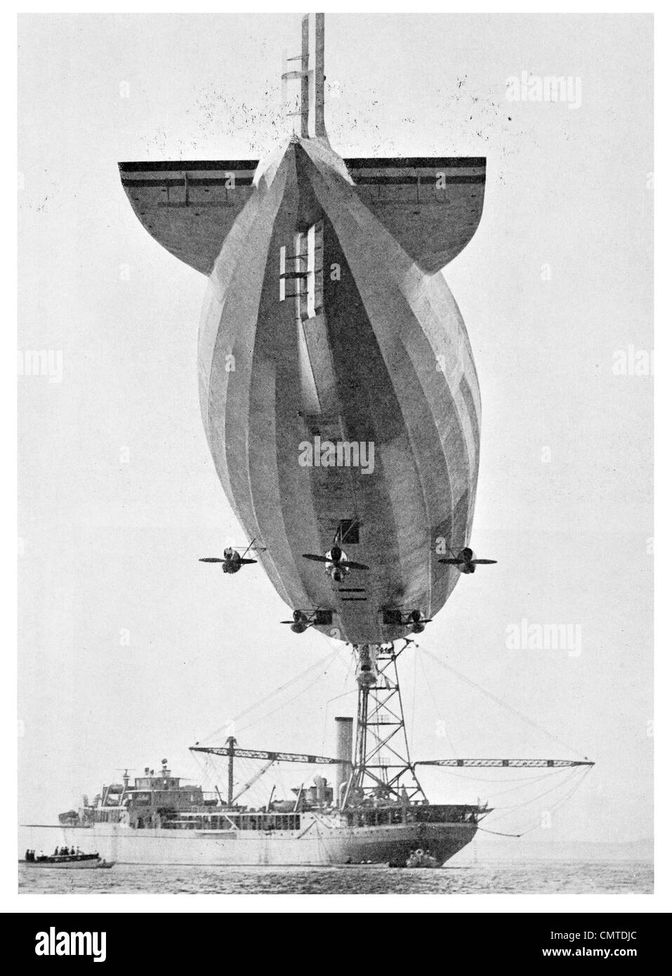8 août 1924 USS Patoka et Shenandoah airship US Navy Banque D'Images