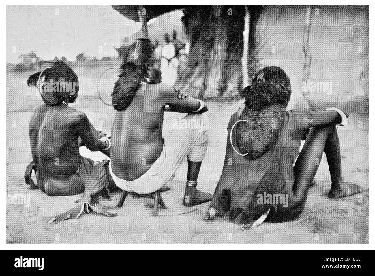 1925 Coiffures Fashion Teso gens du sud de l'Ouganda Chignon Banque D'Images