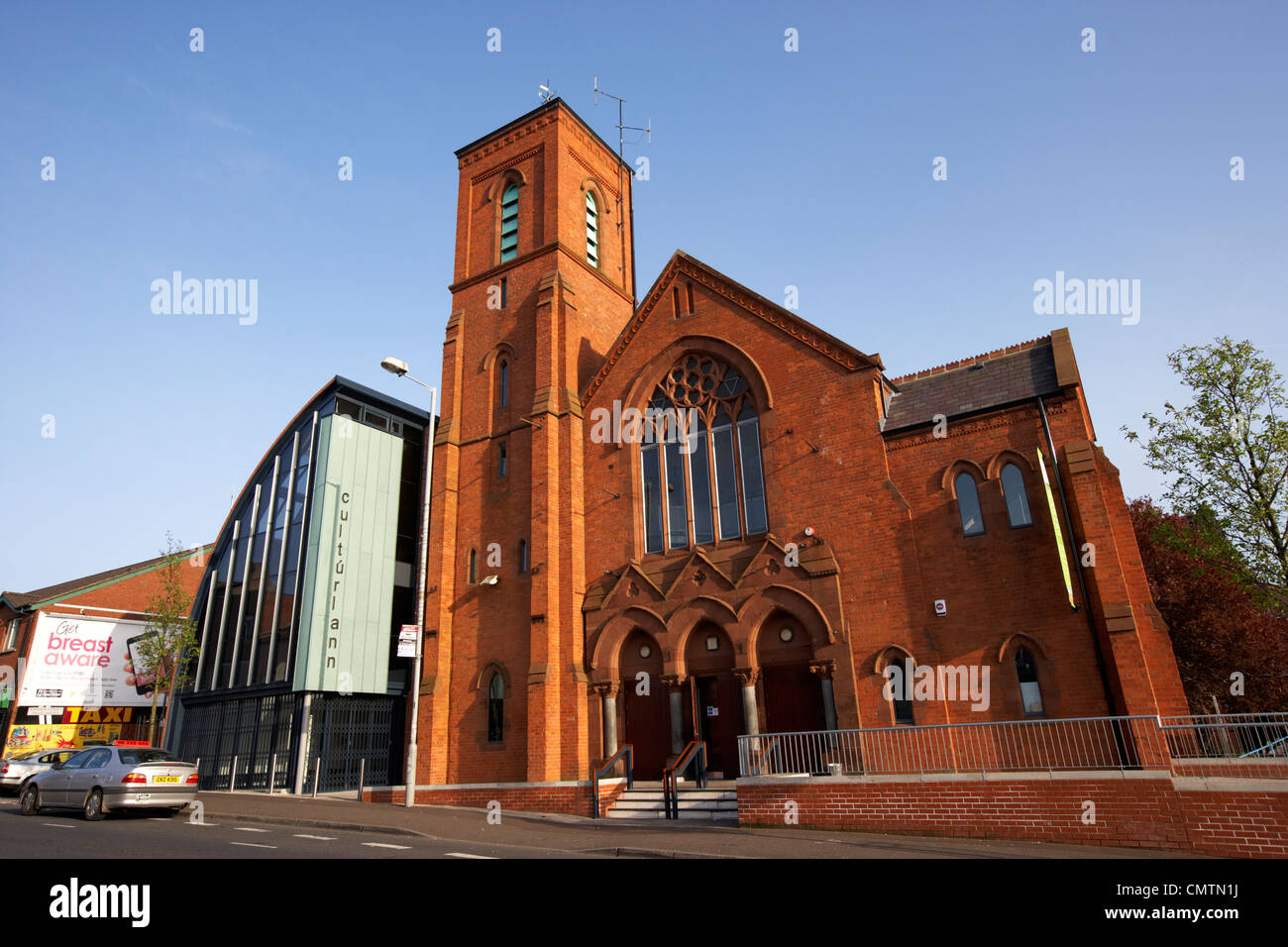 An Culturlann mcadam ofiach falls road belfast irlande du nord uk Banque D'Images