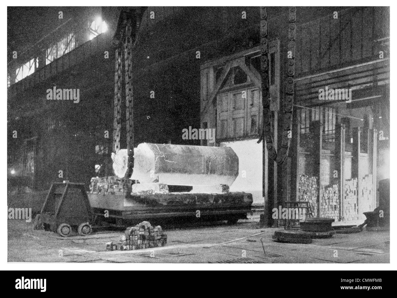 Ruhr 1925 Steel Works four acier Allemagne Banque D'Images