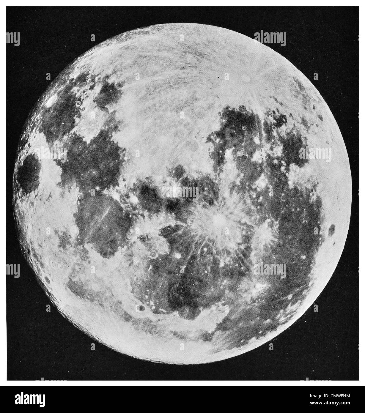 Pleine lune 1925 Yerkes Observatory Telescope Dr Charles G Abbé Banque D'Images