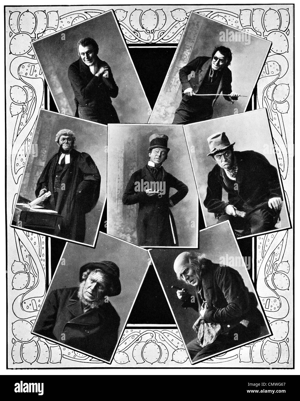 1905 Charles Dickens imitations de caractères par l'acteur et monologuiste Bransby Williams Banque D'Images