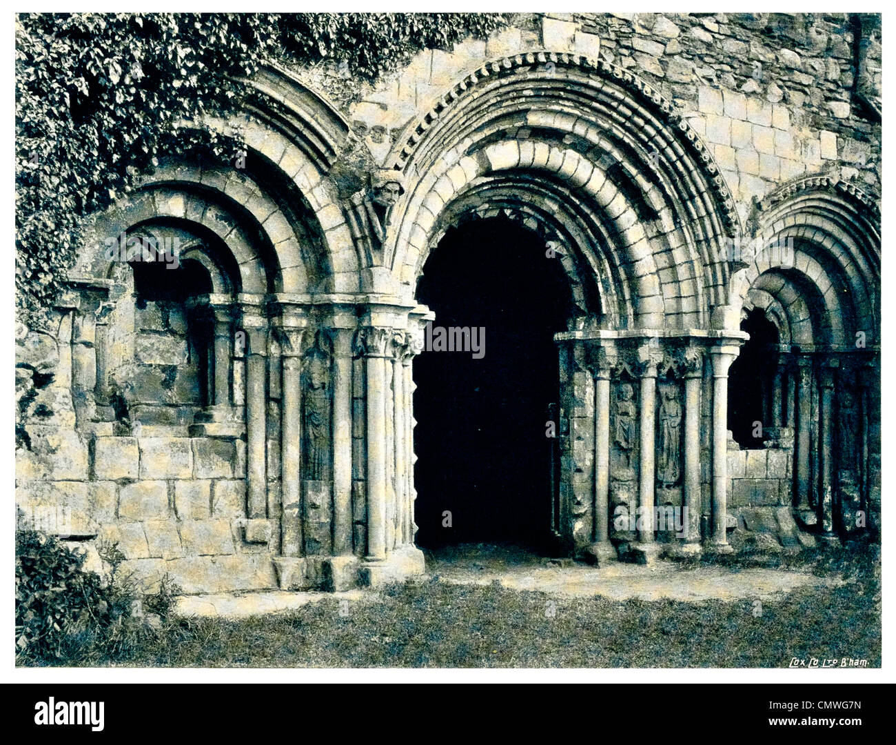 1905 Abbaye Augustinienne Haughmond 12e siècle près de Shrewsbury Shropshire Banque D'Images