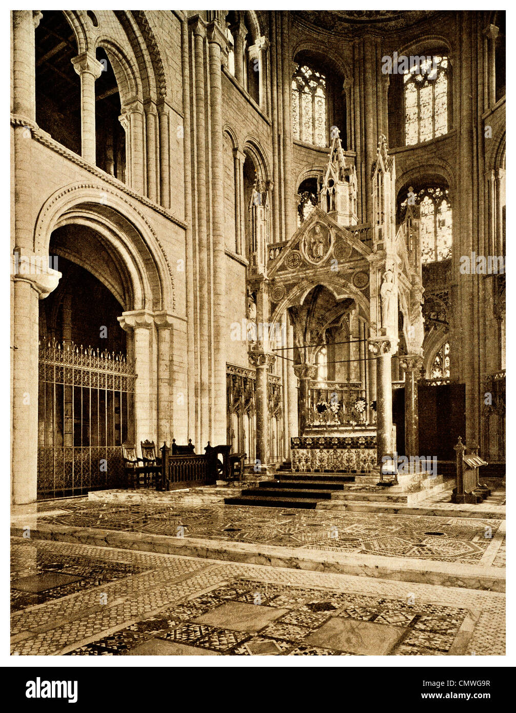 La Cathédrale de Peterborough 1905 Cathédrale de l'église de St Pierre, St Paul et St Andrew Banque D'Images
