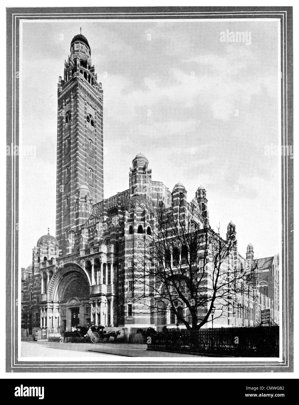 1904 La Cathédrale de Westminster Londres Banque D'Images