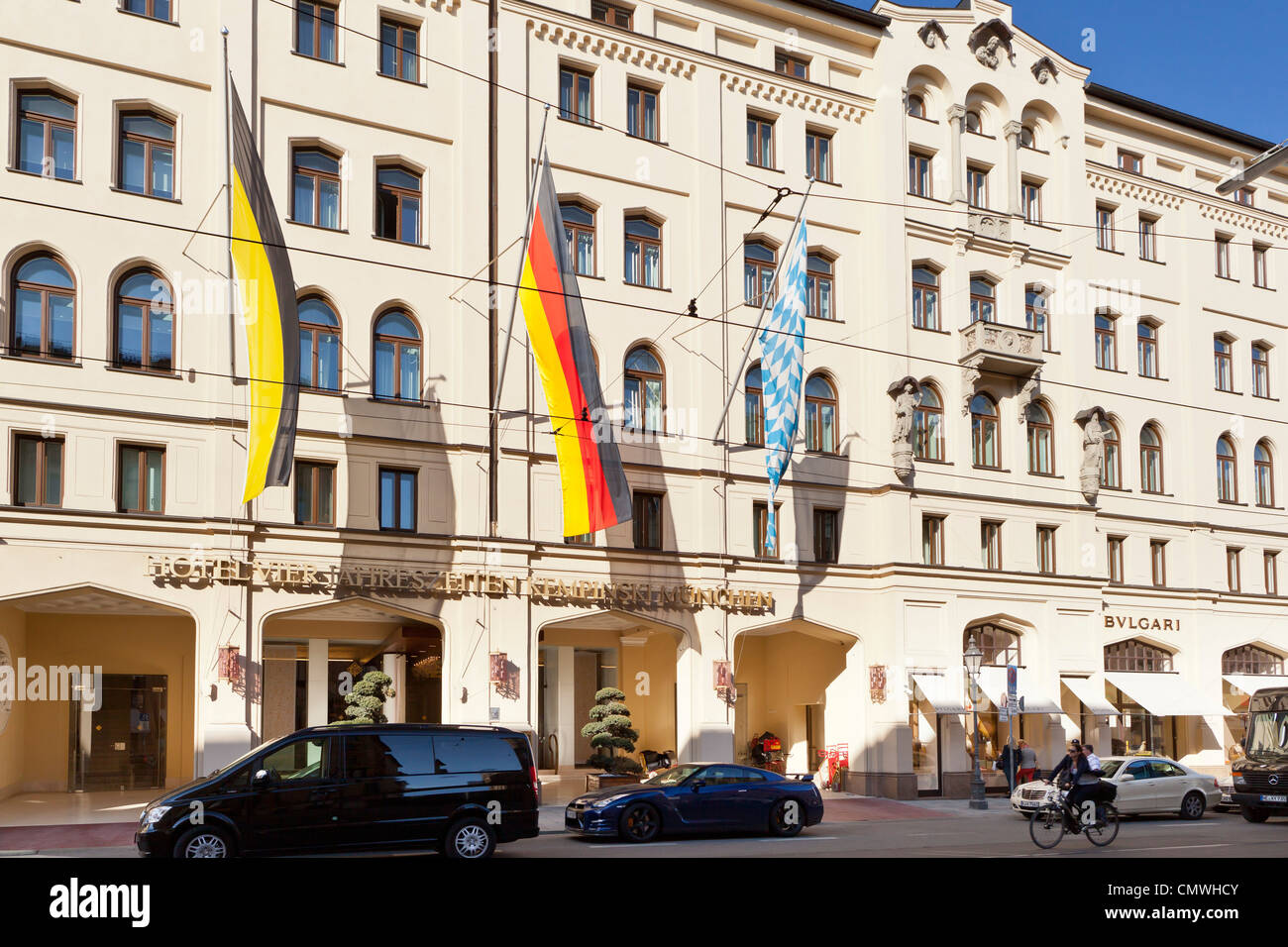 Hôtel Four Seasons (Vier Jahreszeiten Kempinski dans l/) Maximiliansstreet, Munich, Bavaria, Germany, Europe Banque D'Images