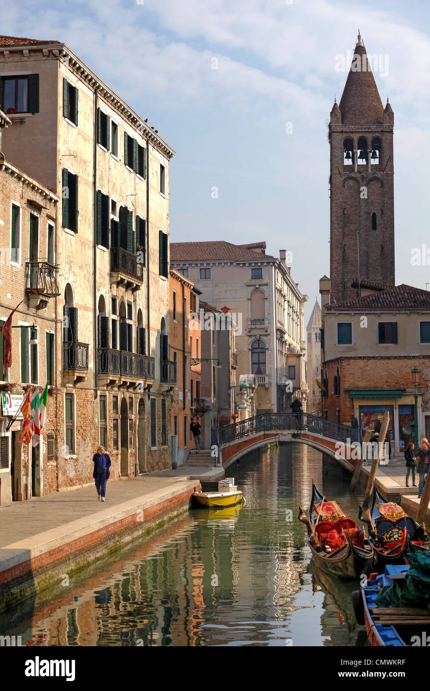 San Barnaba, Dorsoduro, Venise, Vénétie, Italie Banque D'Images