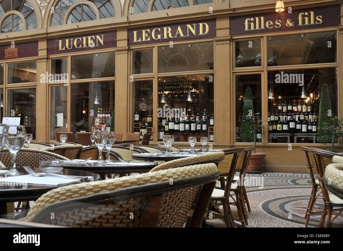 Magasin de vin Lucien Legrand Galerie Vivienne Paris France Banque D'Images