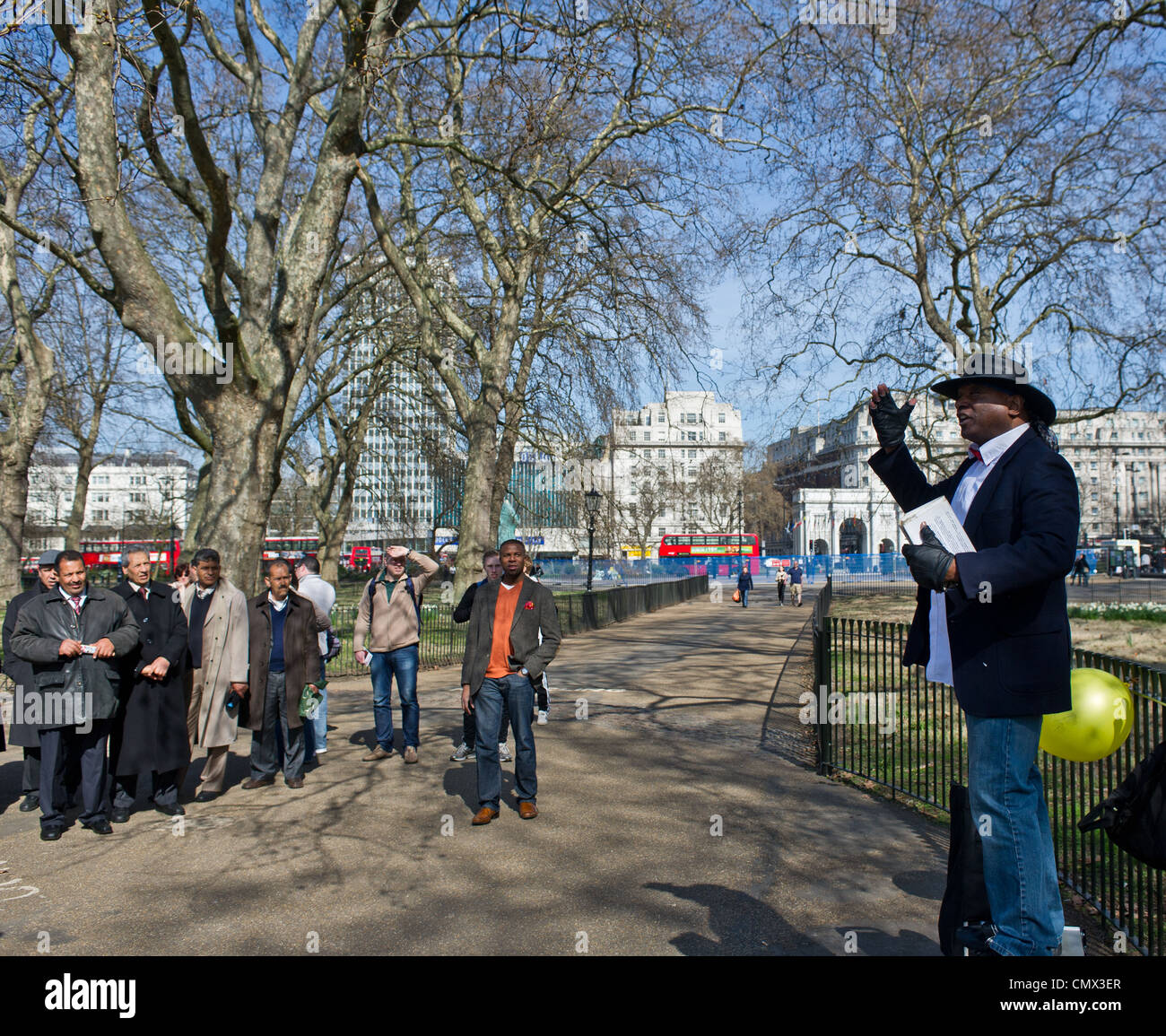 Speakers Corner à Hyde Park à Londres Banque D'Images