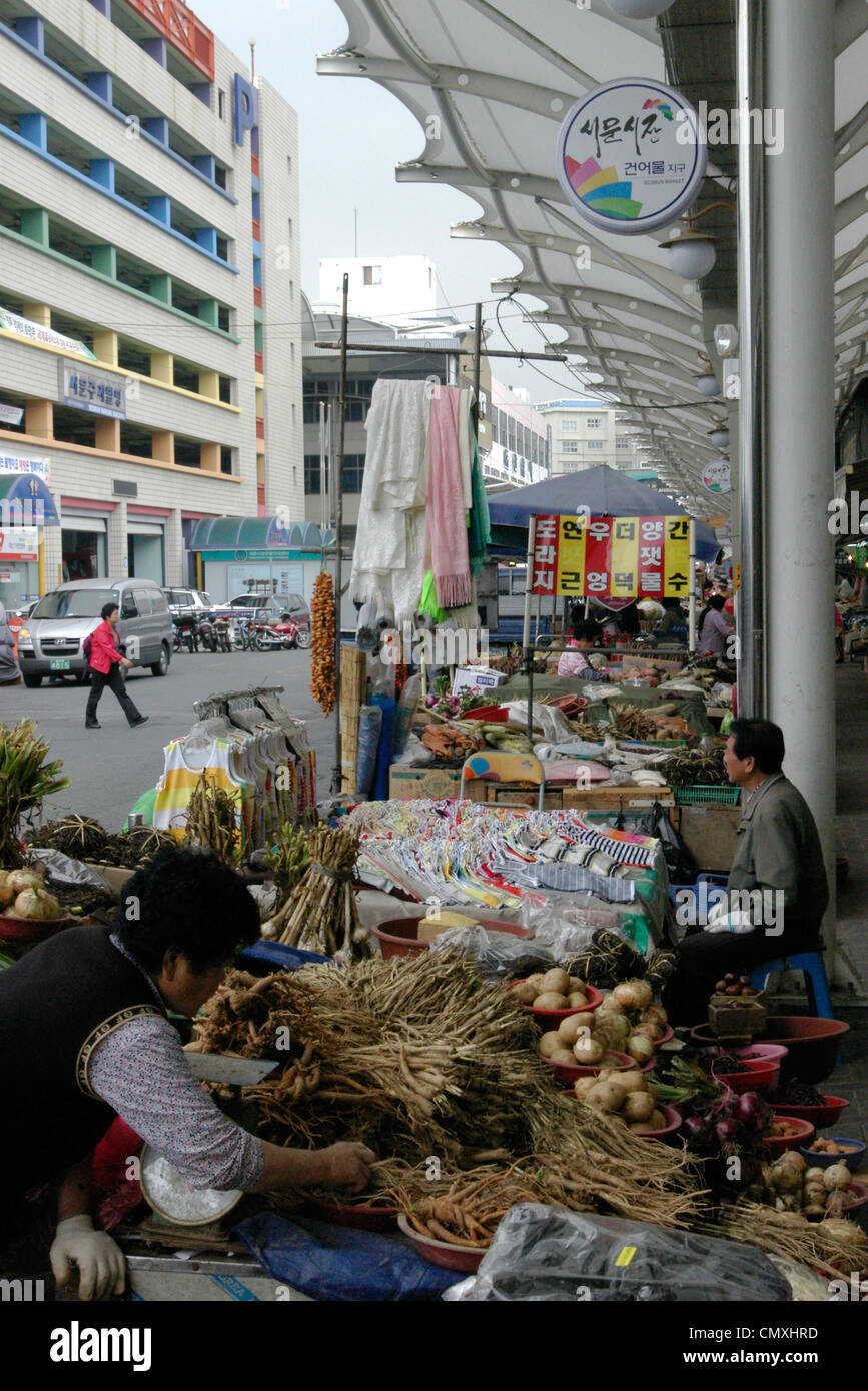 Marché Seomun à Daegu, Corée du Sud. Banque D'Images