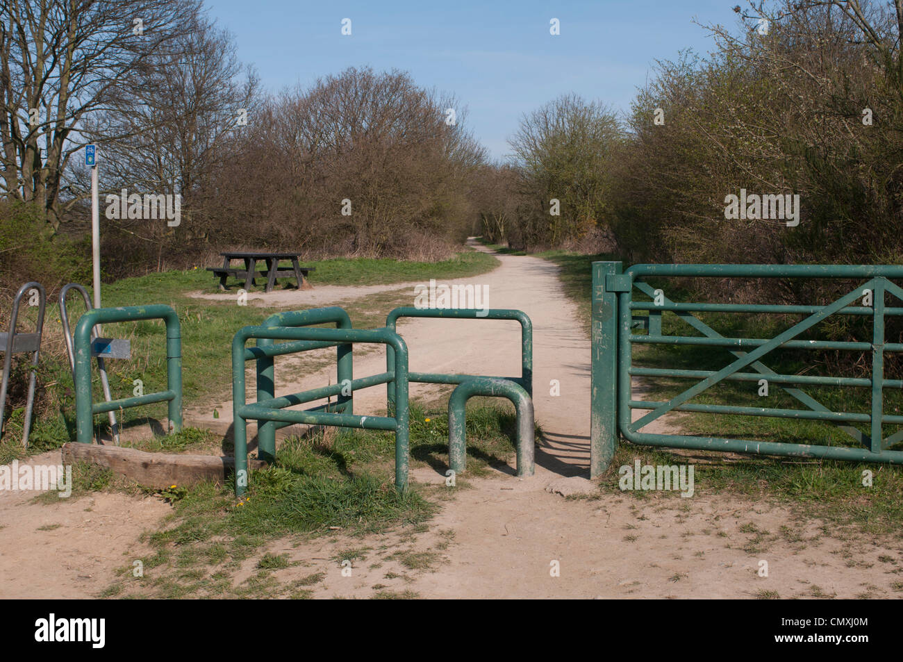 Les lignes sentier, Kippax Banque D'Images