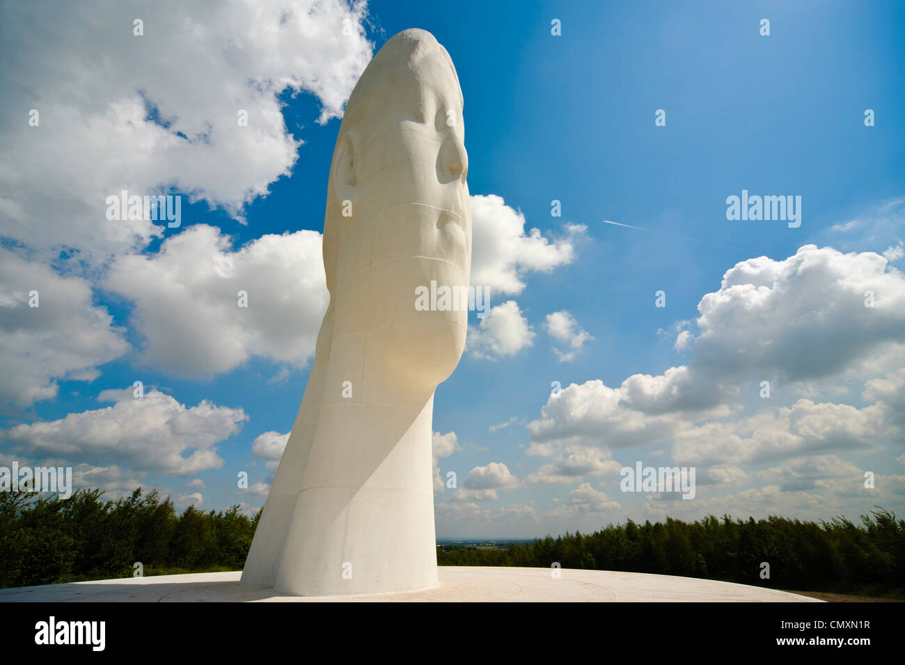 Le Rêve. 20m de haut sculpture conçue par Jaume Plensa sur le site de l'ancienne mine de Sutton Manor à St.Helens Merseyside Banque D'Images