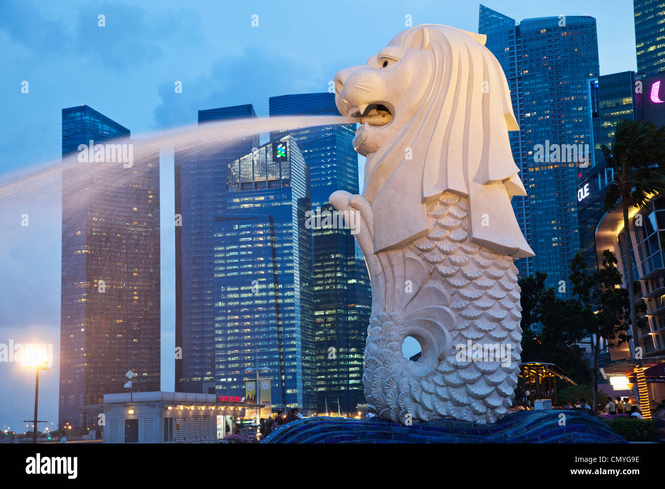 Statue du Merlion, Singapour Banque D'Images