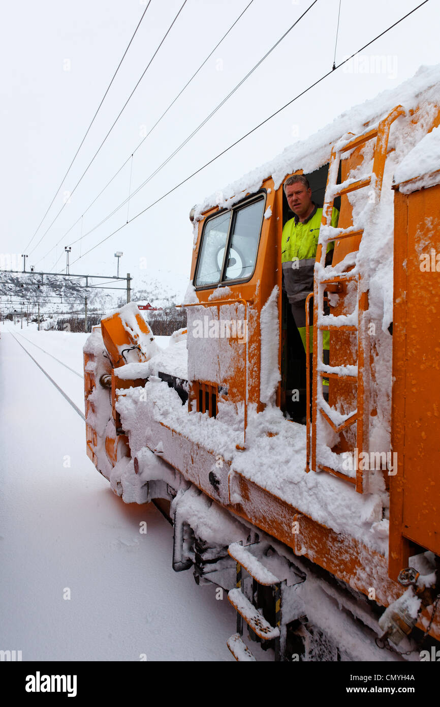 La Norvège, Comté de Buskerud, la région de l'Hardangervidda est sur la ligne Oslo-Bergen, considérée comme l'une des plus belles lignes Banque D'Images