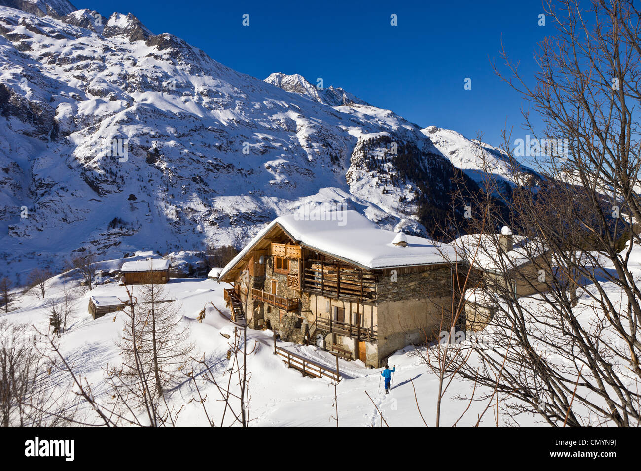 France, Savoie, Sainte Foy Tarentaise, le hameau d'alpage de chenal Banque D'Images