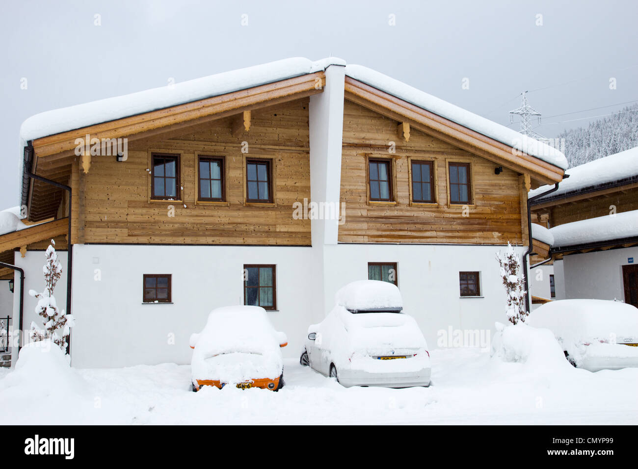 Cet hôtel de ski à Flachau, Autriche Banque D'Images
