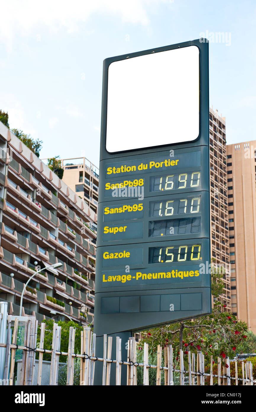 Station de gaz français Banque D'Images
