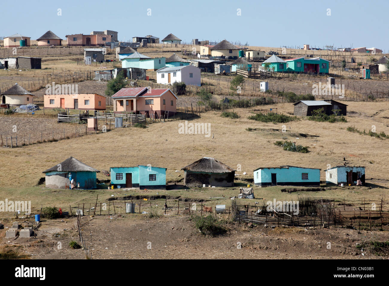 L'habitation rurale dans le Transkei, Eastern Cape, Afrique du Sud. Banque D'Images