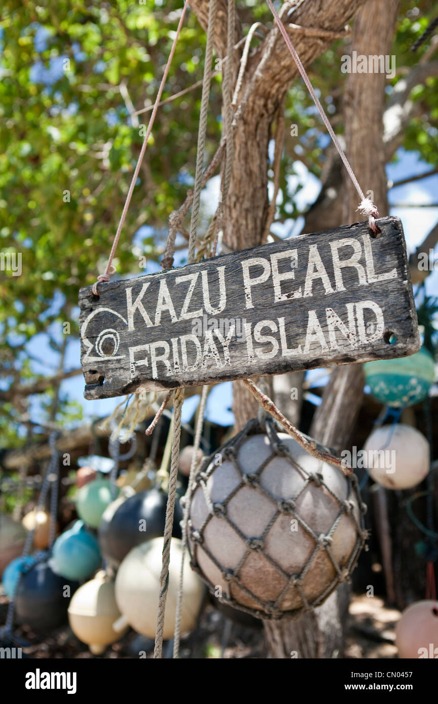 Kazu Perles à l'île de Vendredi, îles du détroit de Torres, Queensland, Australie Banque D'Images