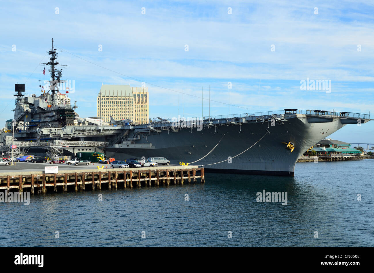 Porte-avions USS Midway amarré au port. San Diego, Californie, USA. Banque D'Images