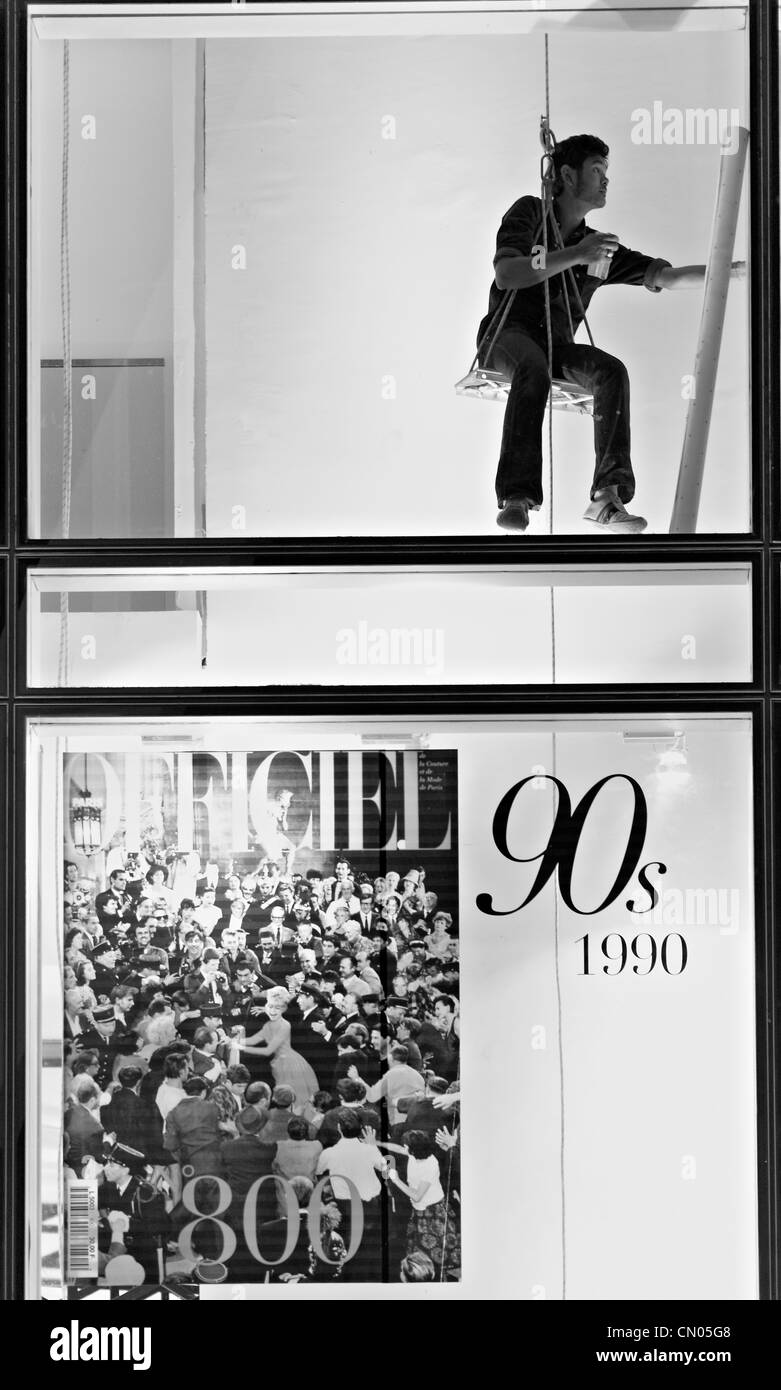 Commode à fenêtre au travail Banque D'Images